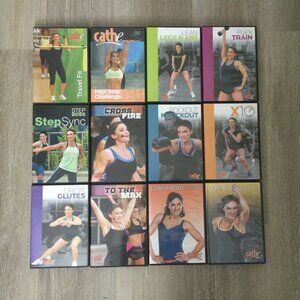 Bundle of 12 Cathe Friedrich Workout Exercise Fitness DVDs